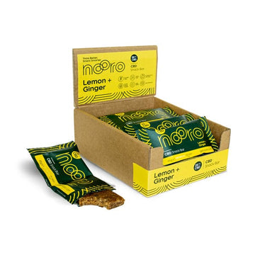 Barrita de avena con limón y jengibre con CBD de Nooro, 25 mg de CBD (45 g)