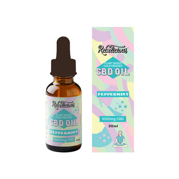 Rebelicious 1000mg Peppermint Plant Based CBD Oil prensado a frio - 30ml