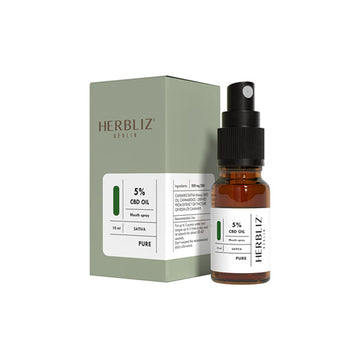 Spray bucal con CBD puro al 5 % de Herbliz - 10 ml