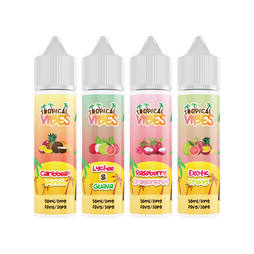 Vibraciones tropicales 50 ml, llenado corto, 0 mg (70 VG/30 PG)