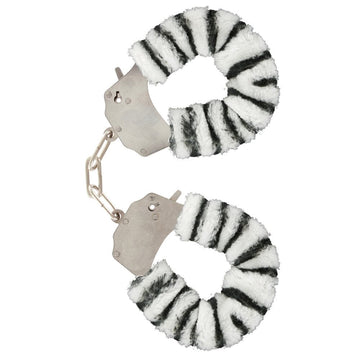 ToyJoy Furry Fun Algemas de pulso Zebra