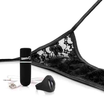 Vibrador para bragas con control remoto negro y carga Screaming O My Secret