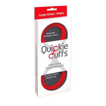Algemas Quickie Cuffs Grandes Algemas Vermelhas para Tornozelo ou Pulso