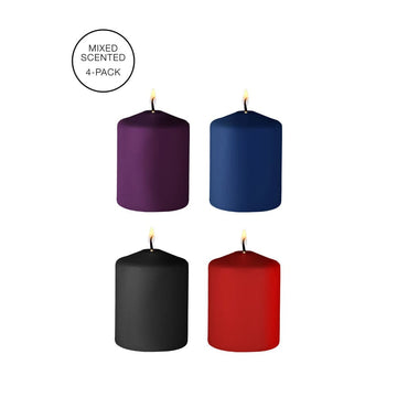 Ouch Pacote com 4 velas Tease com aromas mistos