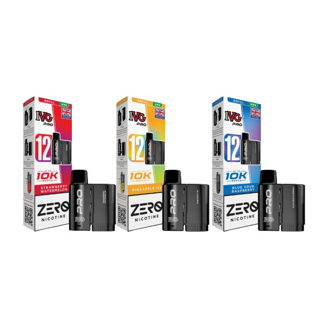 0mg IVG Pro 12 Refill Pods 10000 Puffs