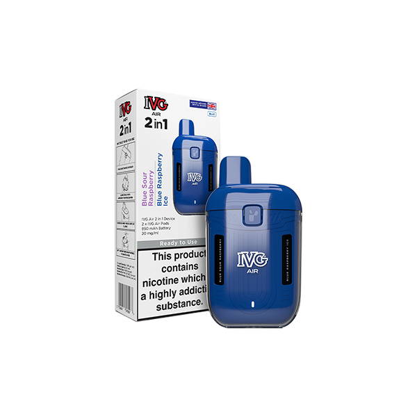 Kit de vapeo desechable recargable 2 en 1 de 20 mg de VG Air, 1200 bocanadas