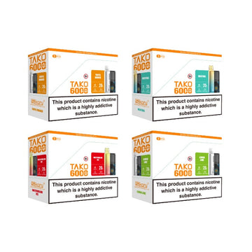5 x 20mg Sikary Tako SP6000 Prefilled Pod Vape Kit 30000 Puffs - (1 Free Kit With Every Box Of 5)