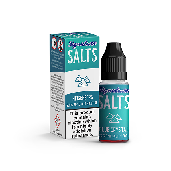 Sais de assinatura de 20 mg por Signature Vapours 10 ml de sal de nicotina (50VG/50PG) (COMPRE 1 E GANHE 1 GRÁTIS)