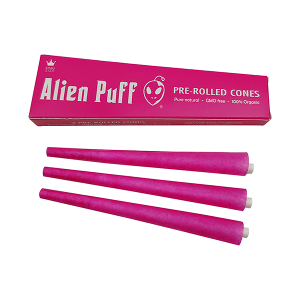 Alien Puff Hot Pink King Size Cones 24 Pacotes (HP184)