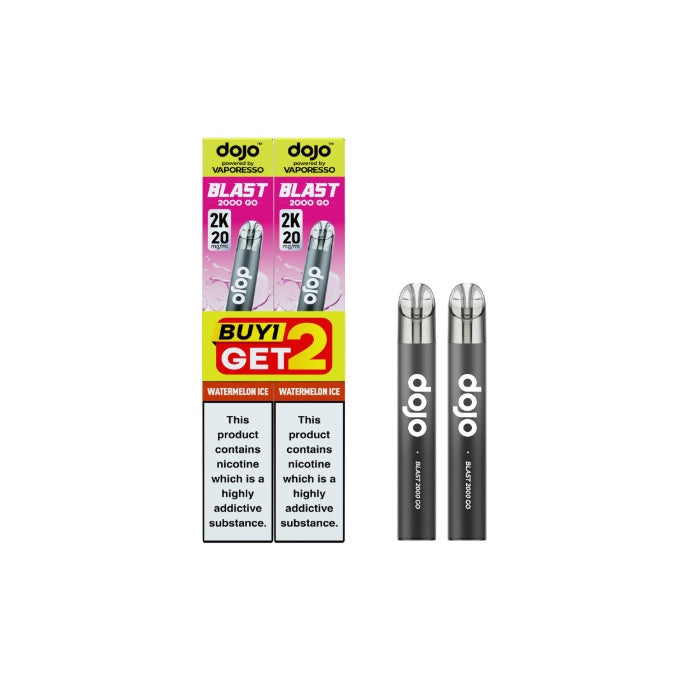 20mg Vaporesso Dojo Blast 2000 Go Transparent Prefilled Pod Vape Kit - Pack of 2