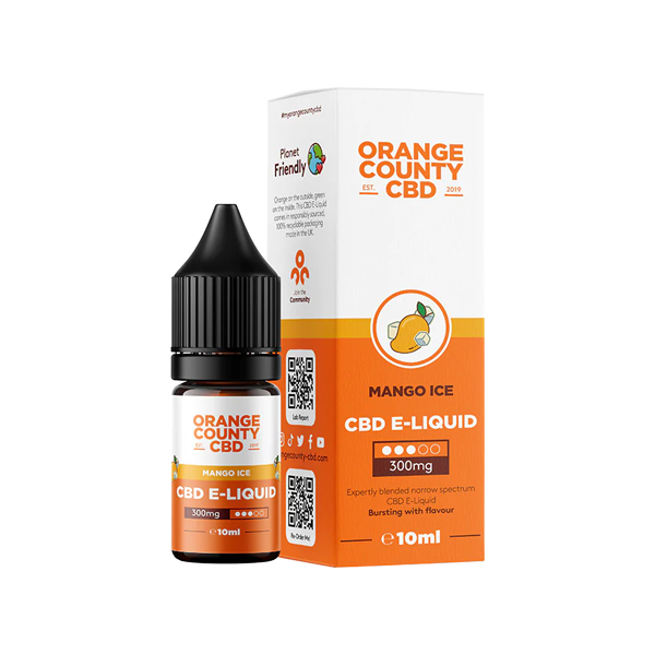 E-líquido CBD de amplio espectro Orange County CBD 300 mg 10 ml (50 VG/50 PG)