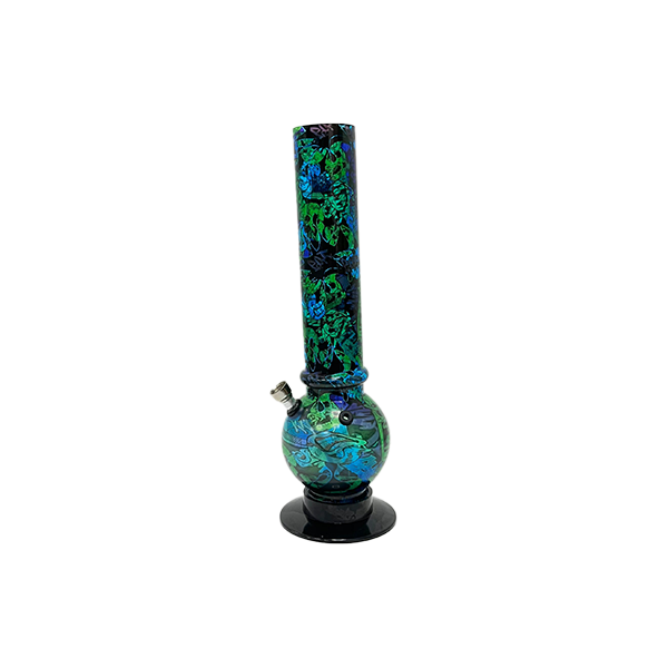 Bong de acrílico com design de grafite de 14" em cores misturadas - FAY (GS0212)