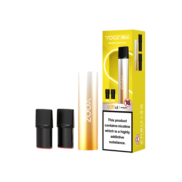 Dispositivo recargable Yooz Mini de 20 mg y cápsulas para vapear x2 600 bocanadas (COMPRE 5 Y OBTENGA 1 GRATIS)