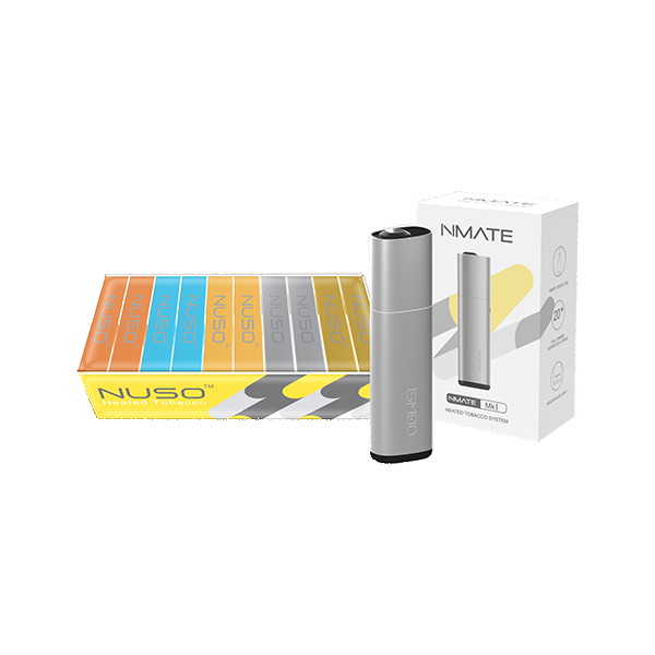 Paquete múltiple de 10 cajas de tabaco calentado NUSO (dispositivo Nmate Pear White gratuito)