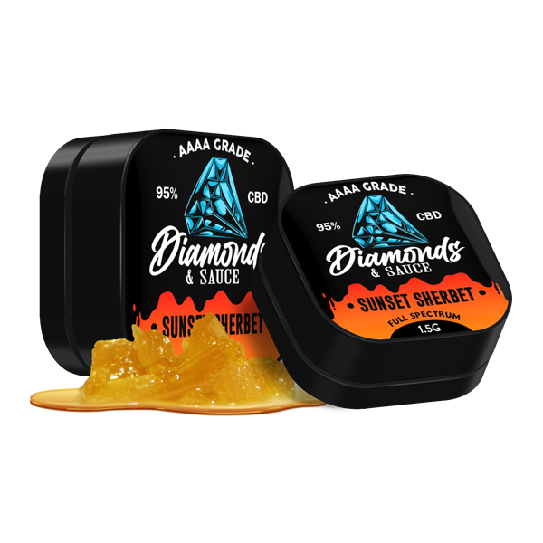 Destilado de CBD de espectro completo al 95 % de Diamonds &amp; Sauce - 1,5 g