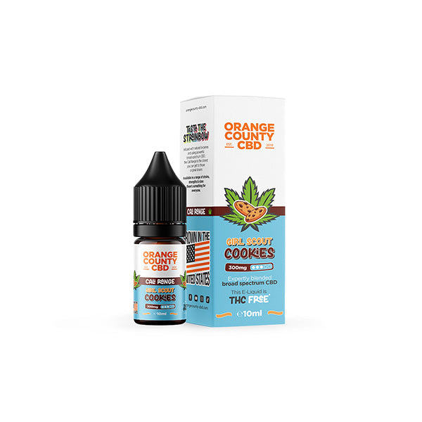 E-líquido de 10 ml de CBD de la gama Cali del condado de Orange (60 VG/40 PG) con 300 mg de CBD