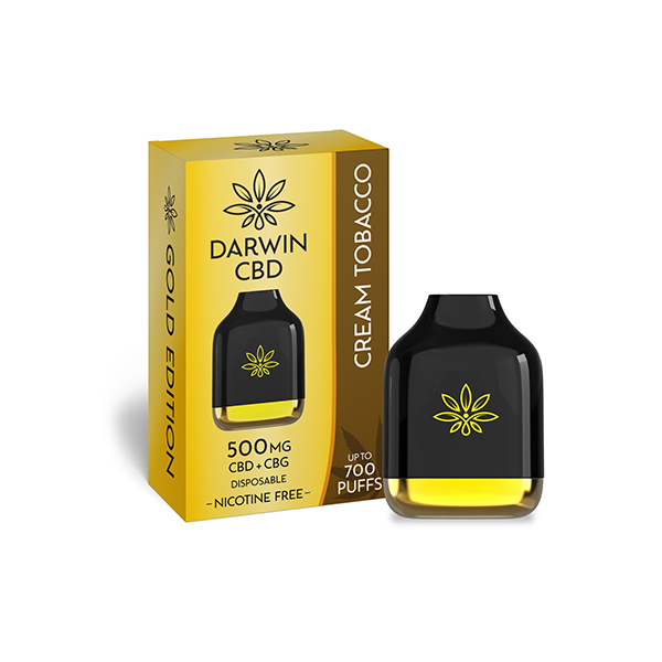 Cubo desechable Darwin de 500 mg de CBD y CBG, 700 inhalaciones