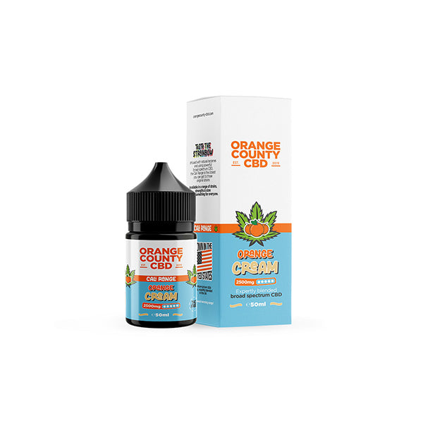 E-líquido de 50 ml de CBD de la gama Cali del condado de Orange CBD (60 VG/40 PG) con 2500 mg de CBD