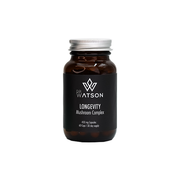 Cápsulas veganas Dr Watson Longevity Mushroom Complex 60 unidades