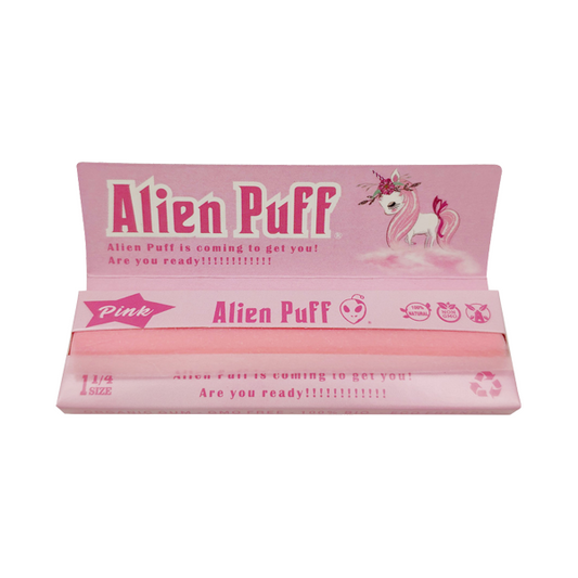 50 Alien Puff 1 1/4 Size Pink Rolling Papers