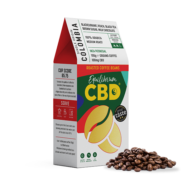 Equilibrium CBD 100mg Full Spectrum Grãos de Café Inteiros - 100g (COMPRE 2 E GANHE 1 GRÁTIS)