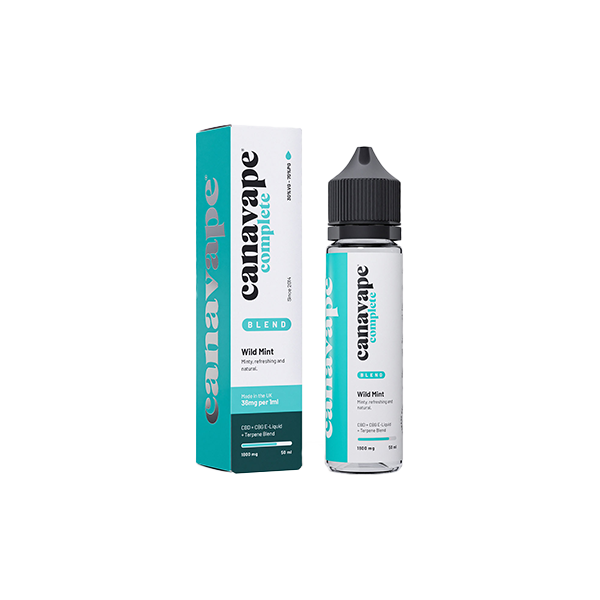 E-líquido Canavape de 1800 mg de CBD y CBG de espectro completo, 50 ml (30 VG/70 PG)