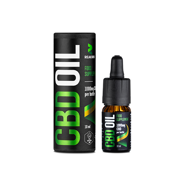 Aceite de CBD Reakiro 1000 mg 10 % de espectro completo - 10 ml (COMPRE 1 Y OBTENGA 1 GRATIS)