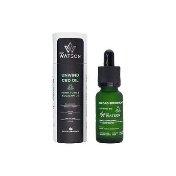 Dr Watson 1500mg Óleo CBD de amplo espectro Unwind 20ml