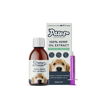 Extracto de aceite de cáñamo 100 % para perros Paws - 200 ml