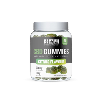 CBD by British Cannabis 600mg CBD Gummies Citrus - 60 Peças