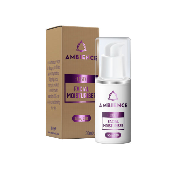 Humectante facial con CBD de Ambience, 50 mg, 30 ml (compre 1 y obtenga 2 gratis)