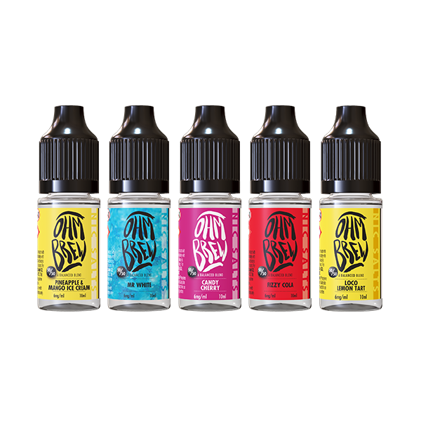 18mg Ohm Brew Balanced Blend 10ml Nic Sais (50VG/50PG)