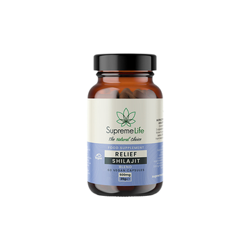 Supreme Life 500mg Relief Shilajit Cápsulas Veganas - 60 Cápsulas