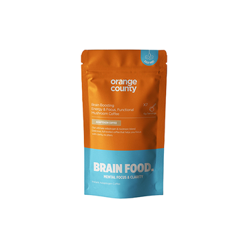 Orange County Focus &amp; Energy Brain Food Suplemento de café com cogumelos (tamanho de amostra) 42g