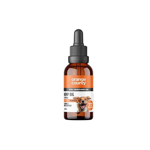 Aceite de semilla de cáñamo calmante para mascotas Orange County 30000 mg 30 ml