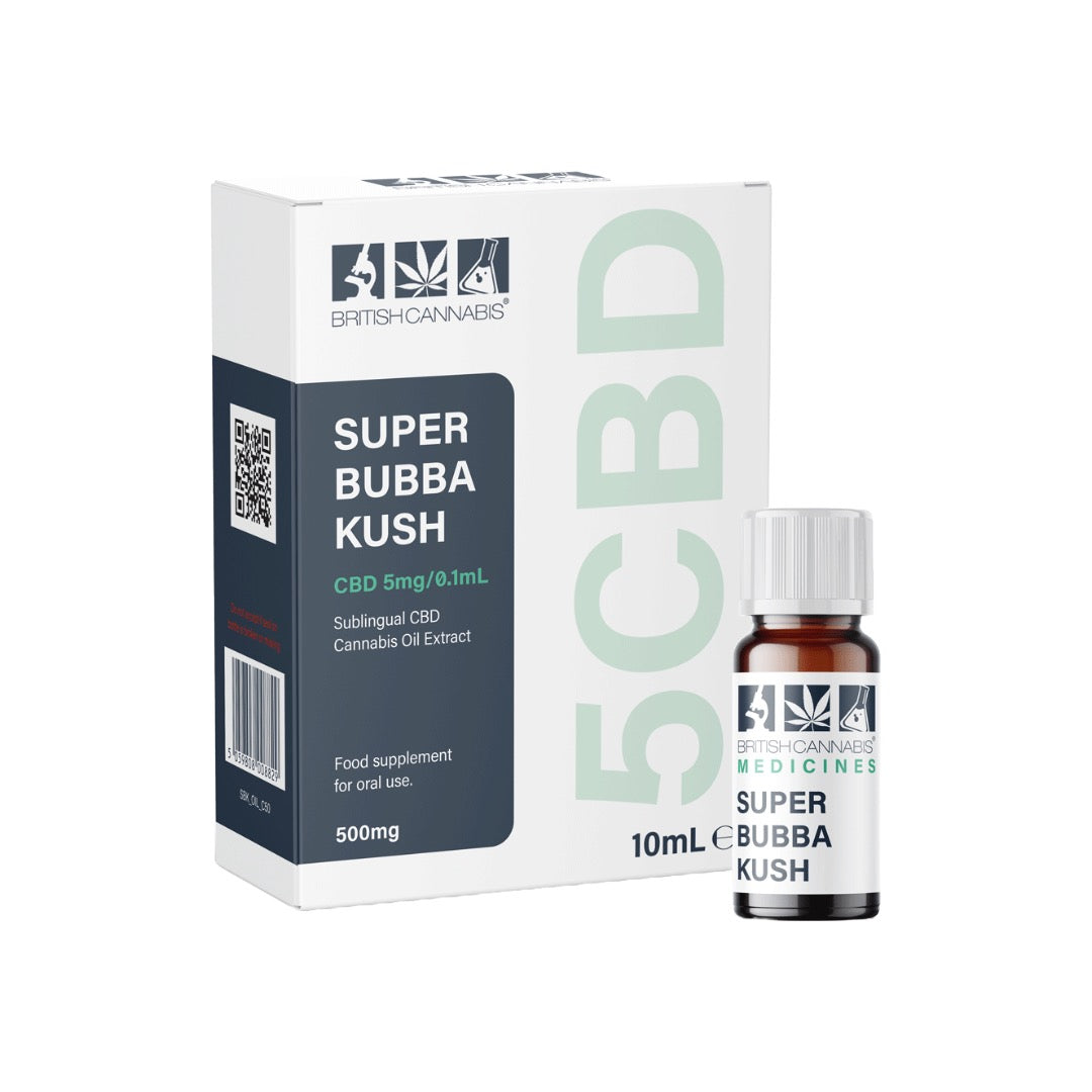 CBD by British Cannabis 500mg 5CBD Super Bubba Kush Full Plant Extract 10ml