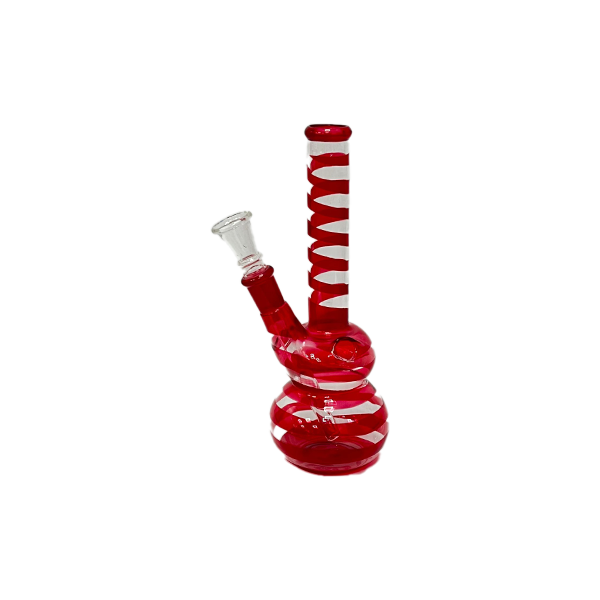 Bong de vidro listrado 10 x 8" - GB81