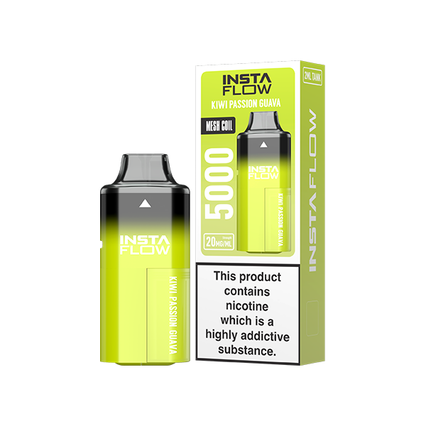 Kit de vapeo desechable recargable Instaflow 5000 de 20 mg, 5000 bocanadas