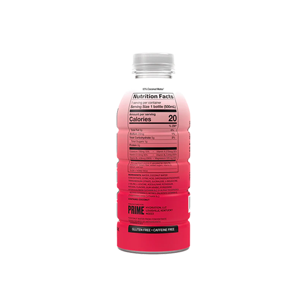 Bebida deportiva Cherry Freeze de PRIME Hydration USA, 500 ml