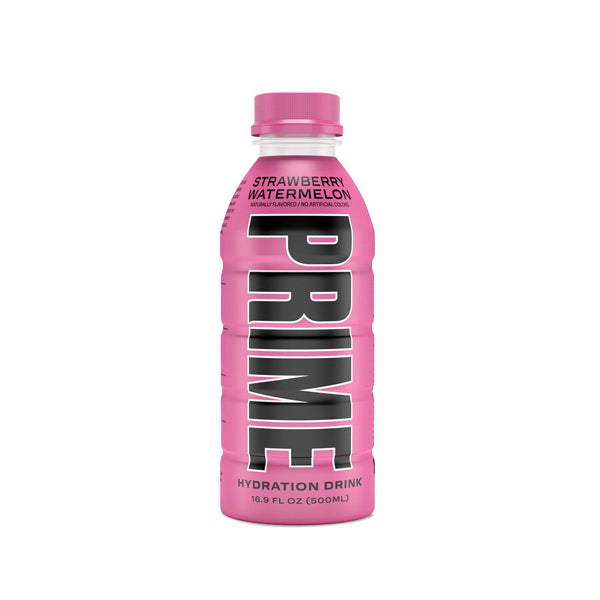 Bebida deportiva hidratante PRIME con sabor a fresa y sandía, 500 ml