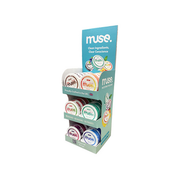 24mg  Muse Nicotine Pouches CDU Bundle 30 Units + Free Stand