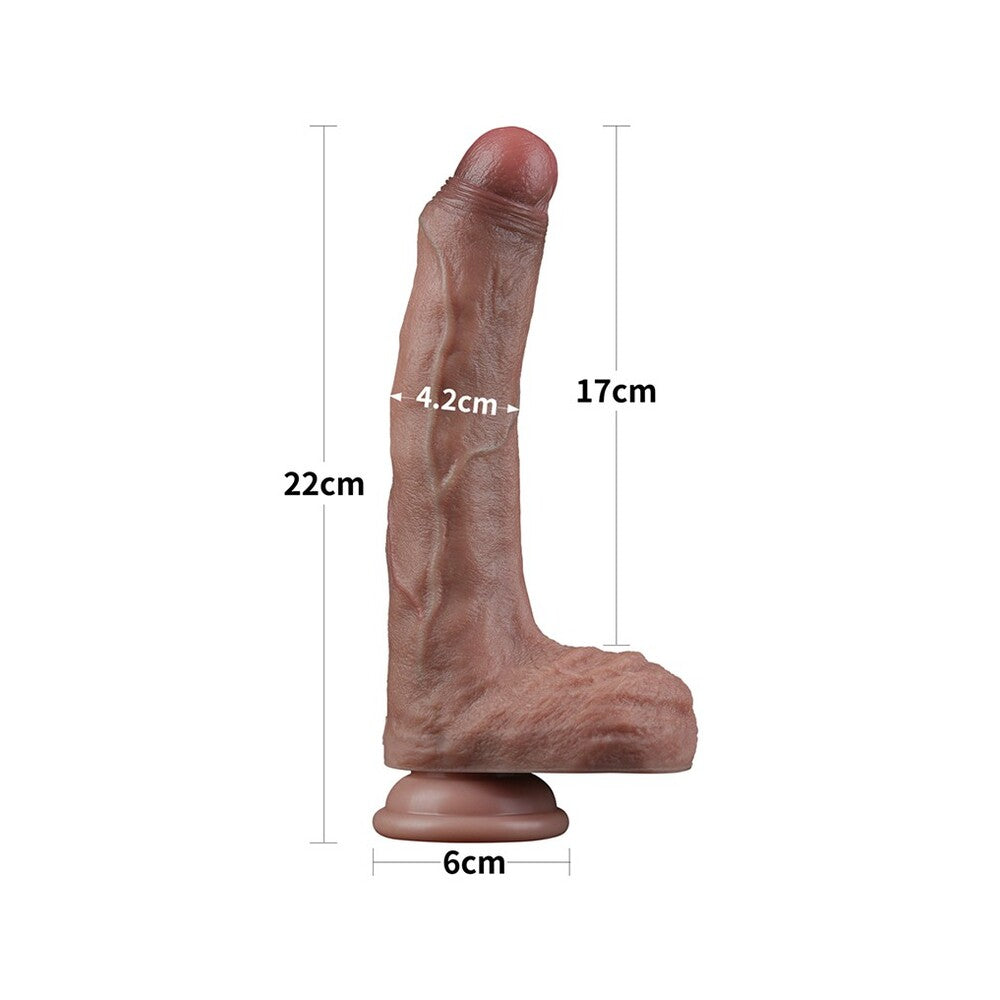 Lovetoy Dildo de silicone de camada dupla 8,5 polegadas