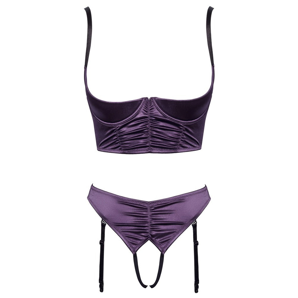 Conjunto de sutiã Cottelli Satin Quarter Cup Tamanho: 80b/m