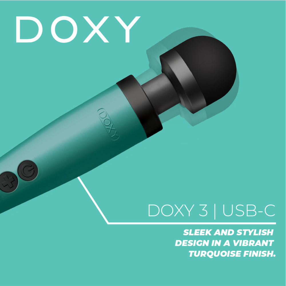 Doxy Wand 3 Turquesa Alimentado por USB