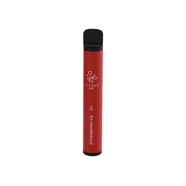 0mg ELF Bar 600 Pod descartável para vaporização 600 Puffs