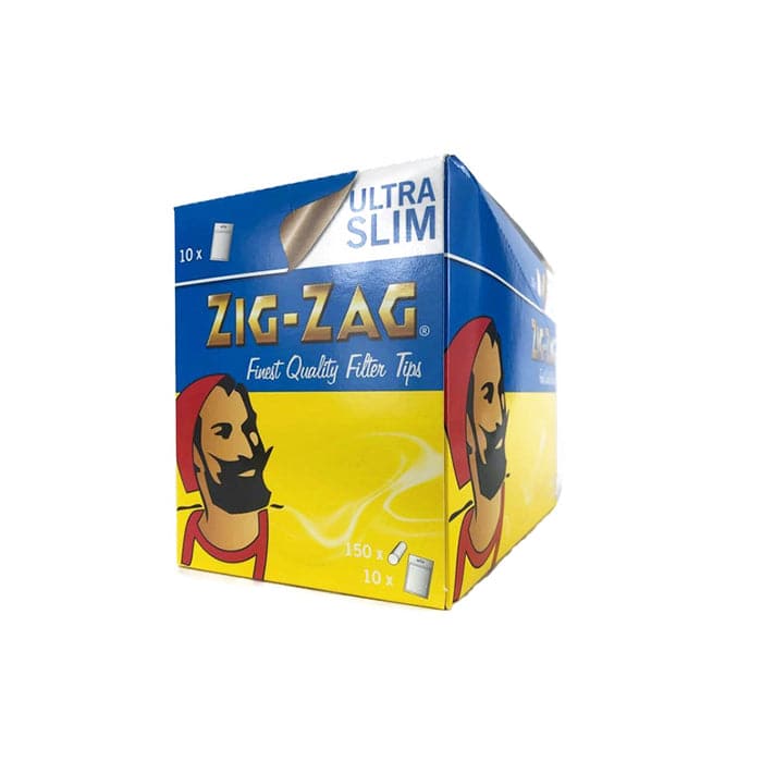 150 pontas de filtro Zig-Zag Ultra Slim - Pacote com 10 sacos
