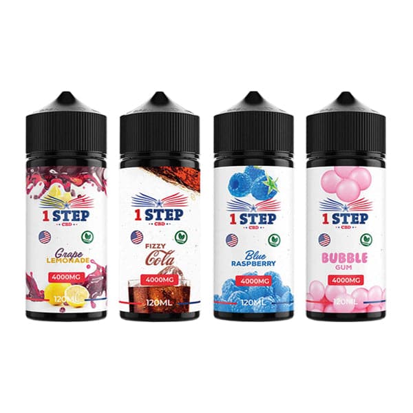 1 Step CBD 4000mg CBD E-líquido 120ml (COMPRE 1 E GANHE 1 GRÁTIS)