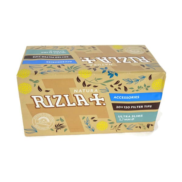 Paquete de 20 puntas de filtro ultradelgadas Natura Rizla de 5,7 mm