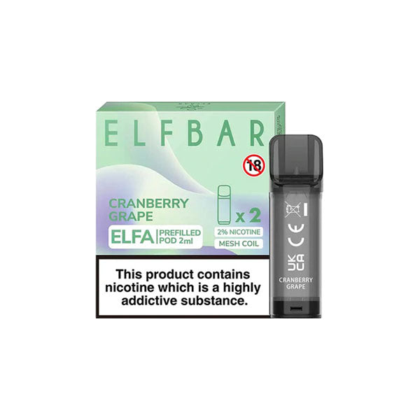 Cápsulas precargadas de repuesto ELF Bar ELFA 20 mg, 2 ml