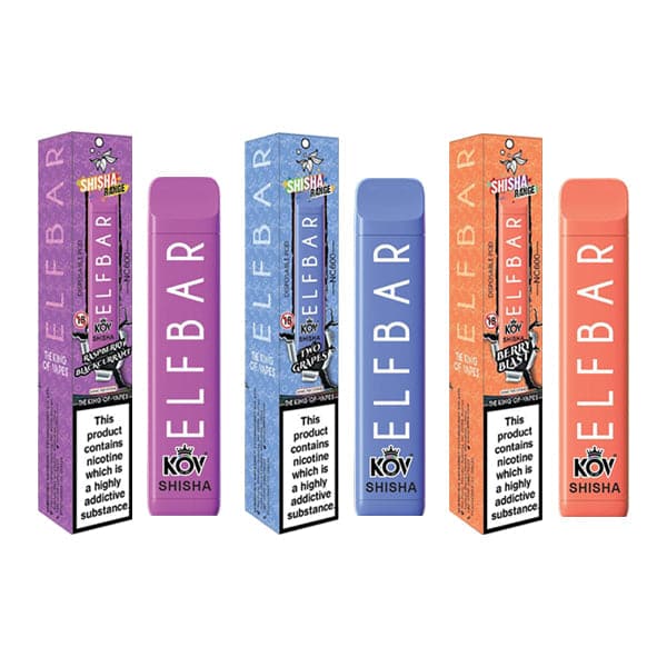 Vaina desechable para vapeo NC600 de Elf Bar Kov Shisha Range de 20 mg, 600 bocanadas